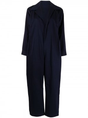 Комбинезон с заостренными лацканами и прямыми брюками Yohji Yamamoto Pre-Owned. Цвет: синий