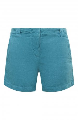 Льняные шорты Giorgio Armani. Цвет: голубой
