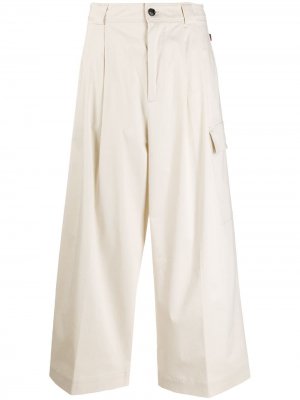 Укороченные брюки палаццо Woolrich. Цвет: нейтральные цвета