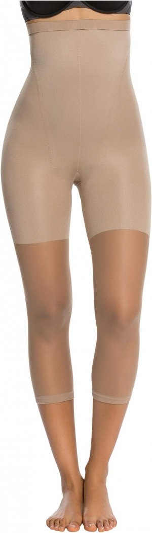 SPANX Корректирующее белье для женщин, оригинальные колготки без ног с высокой талией, цвет Nude