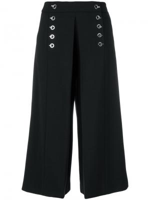 Укороченные прямые брюки Alexander Wang. Цвет: черный