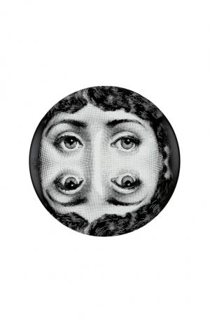 Декоративная тарелка Tema e Variazioni n.20 Fornasetti. Цвет: чёрно-белый