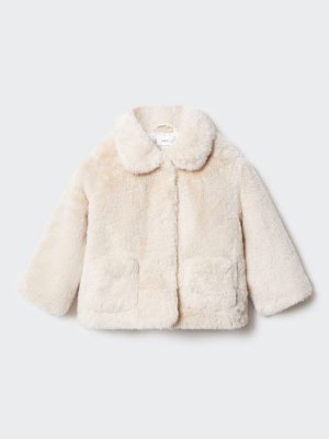 Пальто из искусственного меха Baby Bear , белый Mango