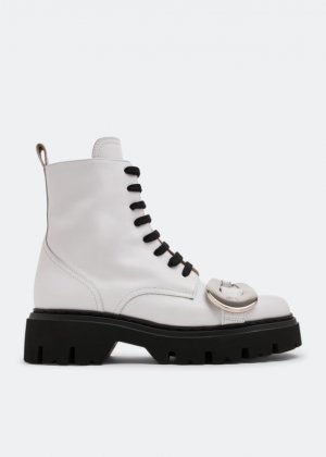 Ботинки NO.21 Buckle-embellished boots, белый