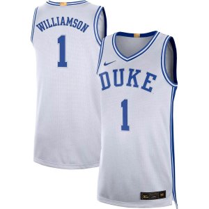 Мужская баскетбольная майка Zion Williamson White Duke Blue Devils Limited Nike