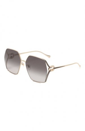 Солнцезащитные очки Gucci. Цвет: серый