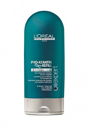 Смываемый восстанавливающий и укрепляющий уход LOreal Professional L'Oreal Expert Pro-Keratin Refill - для волос с кератином. Цвет: зеленый
