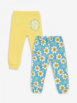 Пижамные штаны для маленьких девочек с эластичной резинкой на талии, 2 предмета LUGGI BABY, белый Baby