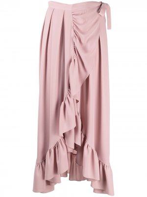 Драпированная юбка с оборками Gianluca Capannolo. Цвет: розовый