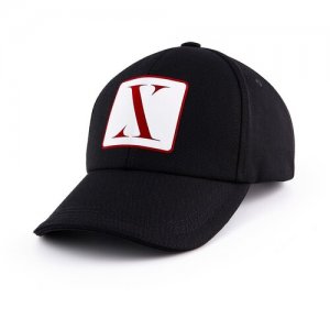 Женская бейсболка кепка X. Черная. GRAFSI. Цвет: черный/белый/красный