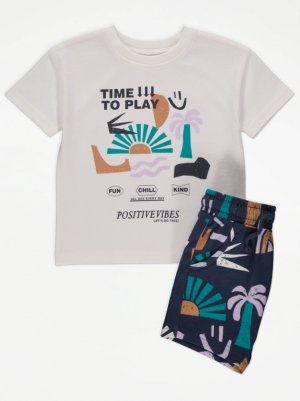 Пляжная футболка и шорты Time To Play George.