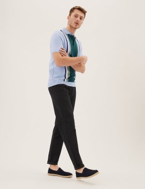Свободные эластичные брюки чинос , темно-синий Marks & Spencer