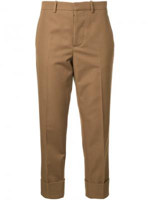 Укороченные костюмные брюки Marni. Цвет: коричневый