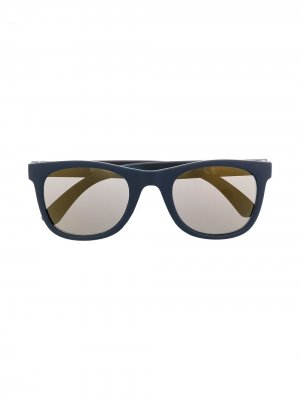Солнцезащитные очки в прямоугольной оправе Molo. Цвет: синий