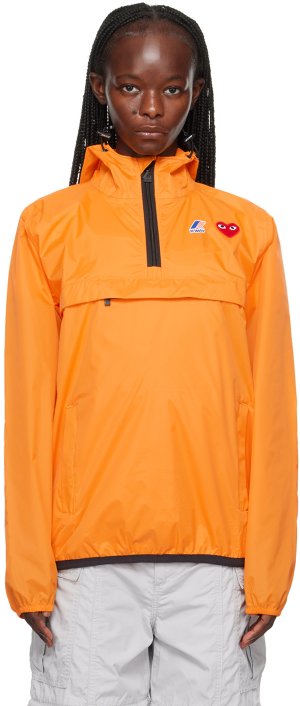 Оранжевая куртка COMME des GARCONS PLAY K-Way Edition Leon Garçons