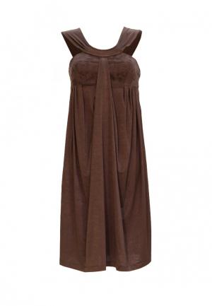 Платье Ано Шоколадный водопад. Цвет: коричневый