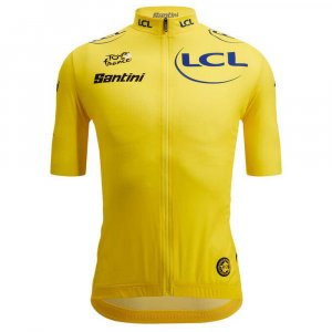 Джерси с коротким рукавом Replica Tour De France Overall Leader 2022, желтый Santini
