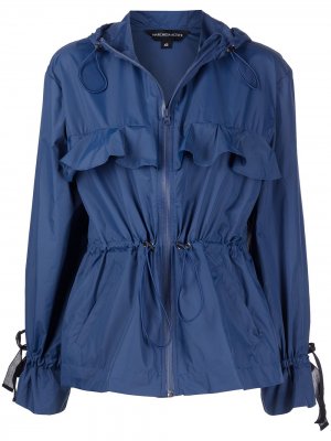 Куртка на молнии с капюшоном Marchesa Notte. Цвет: синий