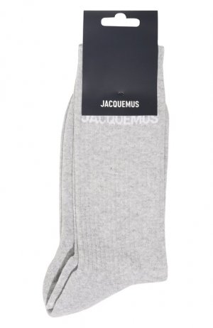 Хлопковые носки Jacquemus. Цвет: серый