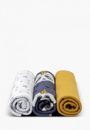 Комплект пеленок Mjolk Панды/Mustard/Звёзды 80*80 см. Цвет: разноцветный
