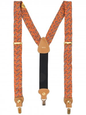 Подтяжки с абстрактным принтом Gucci Pre-Owned. Цвет: оранжевый