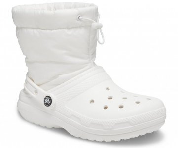 Сапоги CROCS Classic Lined Neo Puff Boot White/White арт. 206630. Цвет: white/white