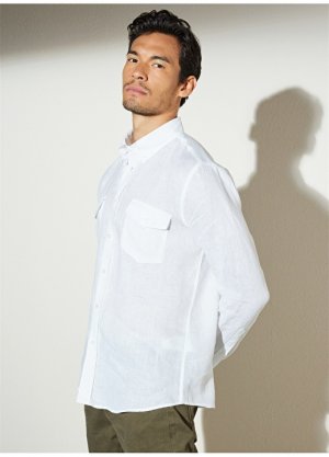 Белая мужская рубашка с воротником на пуговицах Comfort Fit Brooks Brothers