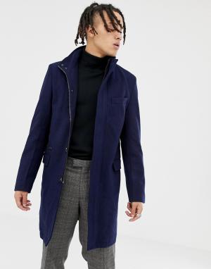 Пальто из ткани с добавлением шерсти -Черный Harry Brown