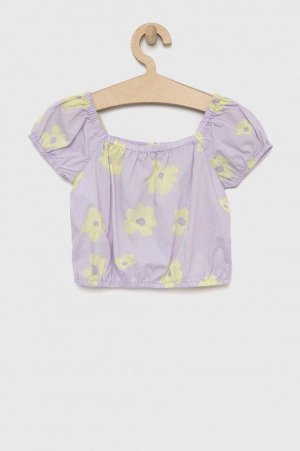 Детская льняная блузка Gap, фиолетовый GAP