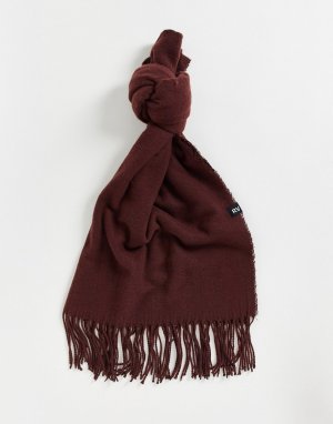 Широкий шарф шоколадного цвета в стиле унисекс -Коричневый цвет Reclaimed Vintage