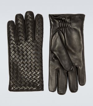 Кожаные перчатки intrecciato , коричневый Bottega Veneta