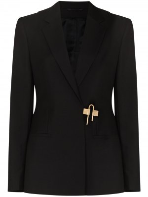 Padlock-detail single-breasted blazer Givenchy. Цвет: черный