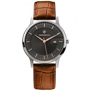 Наручные часы GREENWICH Classic, серый. Цвет: коричневый