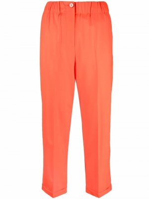 Укороченные брюки прямого кроя Alysi. Цвет: оранжевый