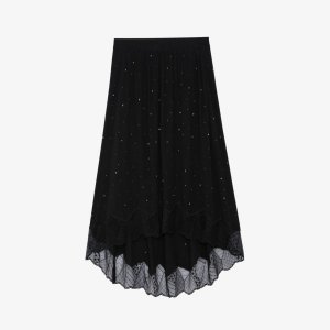 Тканая юбка миди Joslin с кристаллами , цвет noir Zadig&Voltaire