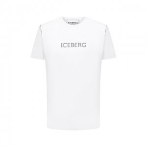 Хлопковая футболка Iceberg. Цвет: белый