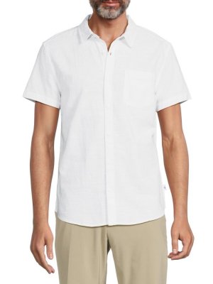 Рубашка из однотонного хлопка , белый Vintage Summer
