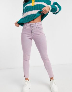 Светло-розовые зауженные джинсы с завышенной талией Levis 721-Розовый цвет Levi's