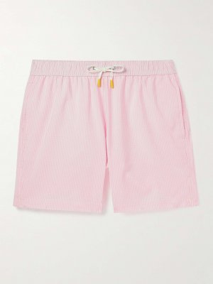 Прямые шорты для плавания средней длины в полоску из сирсакера HARTFORD, розовый Hartford