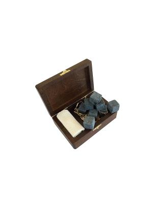 Камни для вискиRoyal в деревянной упаковке ESW-09 Экспедиция. Цвет: серый