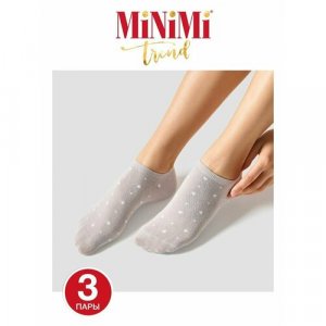 Носки , 3 пары, размер 35-38 (23-25), серый MiNiMi. Цвет: серый