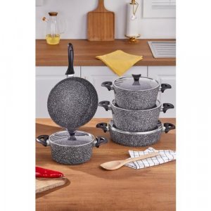 Mega Набор посуды из 9 предметов, серый Taç