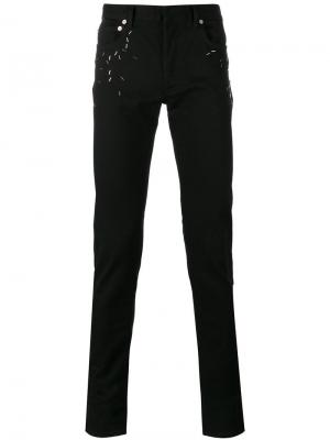 Декорированные джинсы Dior Homme. Цвет: чёрный