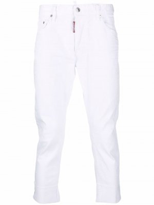 Укороченные джинсы прямого кроя Dsquared2. Цвет: белый
