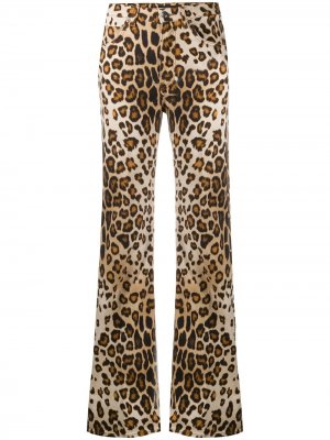 Расклешенные джинсы с леопардовым принтом Etro. Цвет: коричневый