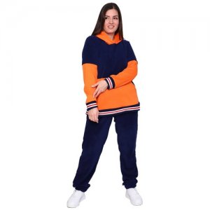 Женский спортивный костюм ( худи+ брюки) оранжевого цвета, размер 48 Натали. Цвет: оранжевый