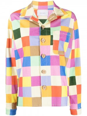 Вельветовая куртка-рубашка в клетку Mira Mikati. Цвет: разноцветный