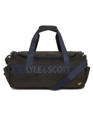 Спортивная сумка из переработанного рипстопа Lyle and Scott. Цвет: глубокий черный