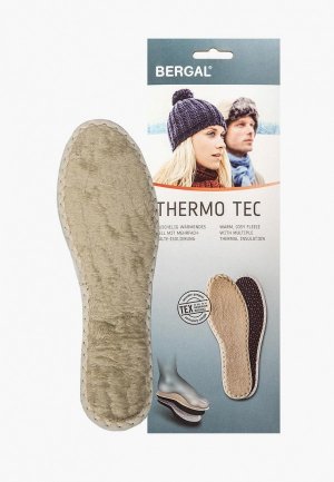 Стельки Bergal THERMO TEC, зимние, для обуви с ТЕХ-мембранами. Цвет: серый