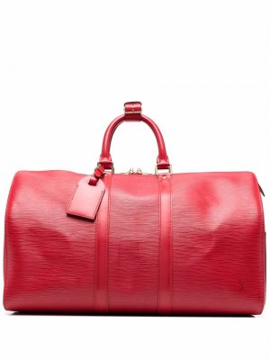 Дорожная сумка Épi Keepall 50 2007-го года Louis Vuitton. Цвет: красный